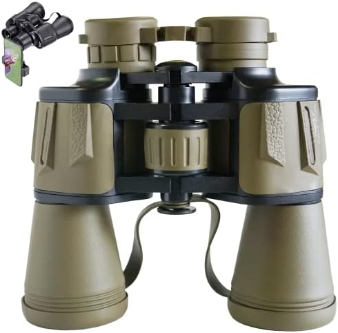 Binoculars for Adults High Powered with Phone Adapter - Compact Waterproof Hunting Binoculars for Bird Watching Hiking Concert Travel Theater with BAK4 Prism FMC Lens