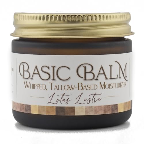Thompson’s Tallow – Beef Tallow for Skin, 100% Grass-Fed Whipped Tallow Balm Moisturizer with Abyssinian Oil, Manuka Honey & Propolis, Herb-Infused, USA Handmade, Blue Lotus, Pink + White Lotus