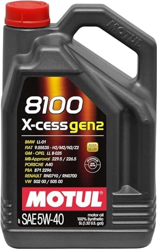 MOTUL 8100 X-Cess Gen 2 SAE 5W40 Full Synthetic Motor Engine Oil 5 Liter Bottle