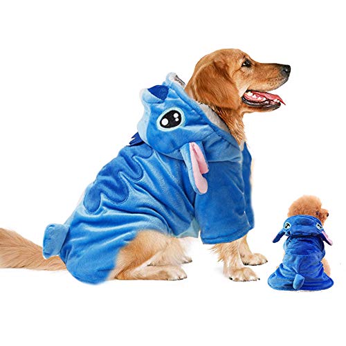 Dog Costume, Gimilife Dog Hoodie, Dog Halloween Costume Pet Xmas Pajamas Outfit, Pet Coat Cartoon Costumes for Small Medium Large Dogs and Cats for Halloween Christmas and Winter - S