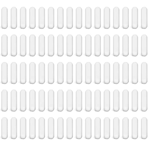 PTFE Magnetic Stirrer Mixer Stir Bar, White Color, Stir Rod Magnetic, Laboratory Bar, Stir Plate Bar, Stir Plate Magnet Stick (80 Pieces, 30 mm/ 1.18 Inch)