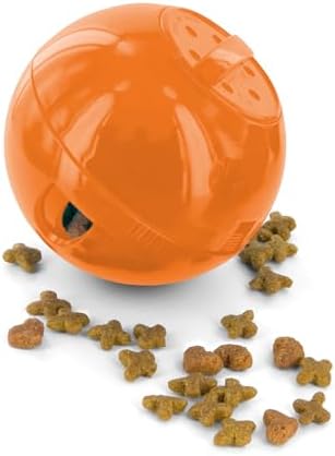 PetSafe Slimcat Feeder Ball - Interactive Game for Your Cat - Fill with Food and Treats - Orange