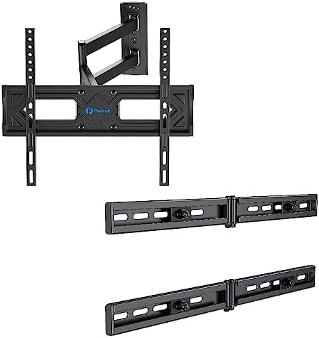 Pipishell Full Motion TV Wall Mount for 26-60 Inch Flat Curved TVs & Pipishell Universal TV Wall Plate Extension Bracket