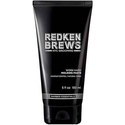 Redken Brews Molding Paste For Men | Men's Hair Styling Paste | High Hold & Maximum Control | Natural, Matte Finish | Sulfate-Free | For all Hair Types