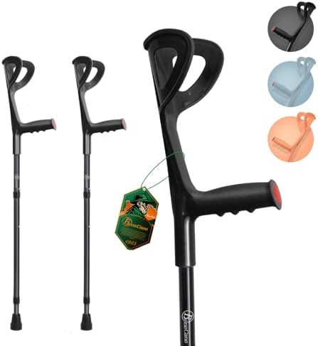 BeneCane Forearm Canes Lightweight Arm Crutch Adjustable Ergonomic Comfortable on Wrist Non Skid Rubber Tips