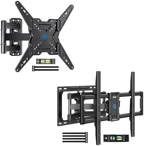 Pipishell Full Motion TV Wall Mount for Most 26-60 inch TVs with Full Motion TV Wall Mount for 40–82 inch Flat or Curved TVs up to 110 lbs