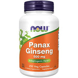 NOW Foods Supplements, Panax Ginseng (Root) 500 mg, Adaptogenic Herb*, 250 Veg Capsules