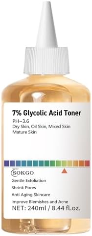 7% Glycolic Acid Exfoliating Toner, Exfoliating Facial Toner, Smooth Skin, Even Tone, Hydrating Formula, Pore Minimizer