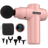 AERLANG Mini Massage Gun-Pink，Muscle Deep Tissue Massager Gun for Fatigue Relief, Handheld Percussion Massager, Portable Quiet Massage Gun with Carry Case for Home Office Gym