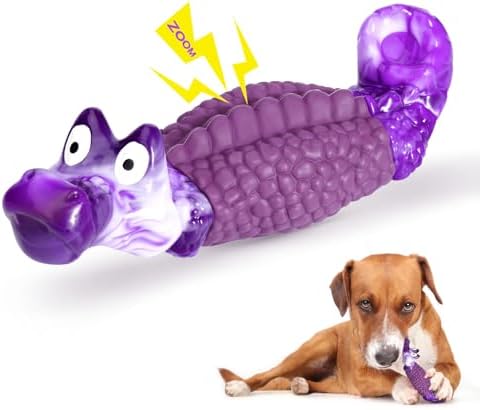 HGB Tough Dog Chew Toys for Aggressive Chewers, Squeaky Indestructible Dog Toy to Kepp Them Busy & Reduce Boredom for Small, Medium, Large Breed