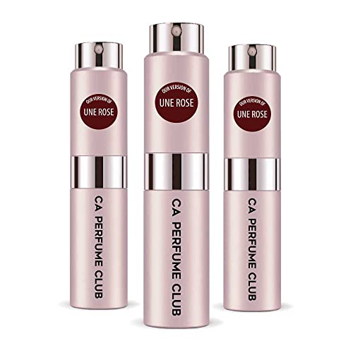 CA Perfume Impression of Fredarik Mal Une Rose For Women Replica Version Fragrance Dupes Concentrated Long Lasting Eau de Parfum Spray Refillable Atomizer Bottle 0.27 Fl Oz-X3
