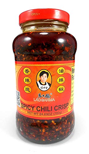 Lao Gan Ma Spicy Chili Crisp Hot Sauce Family/Restaurant Size 24.69 Oz.(700 g.) pack of 4