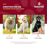 NaturVet – Cranberry Relief Plus Echinacea – Helps Support a Healthy Urinary Tract & Immune System – 60 Soft Chews