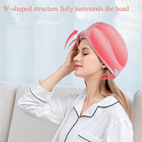 Exrebon Electric Head Massager, Headband Scalp Massager Helmet with Heating and Kneading, Portable Head Wrap for Pain Relief and Stress Relaxation Pink