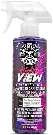 Chemical Guys CLD30116 HydroView Ceramic Glass Cleaner, Water Repellent & Protective Coating (Works on Glass, Windows, Mirrors, Navigation Screens & More; Car, Truck, SUV and Home Use), 16 fl oz