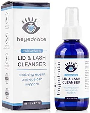 Heyedrate Lid & Lash Cleanser for Stye, Blepharitis, Dry Eyes, Meibomian Gland Dysfunction, Rosacea, and Eye Irritation Relief | Hypochlorous Acid Eyelid Cleanser Spray