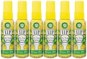 Air Wick V.I.P Toilet Perfume Spray, Lemon Idol, 1.85oz, Air Freshener 6 Pack