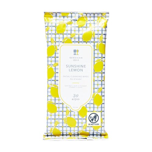 Beekman 1802 Face & Body Wipes - 30 Count - Cleanses Dirt & Makeup - With Goat Milk, Aloe & Vitamin E - Alcohol Free, Biodegradable - Good for Sensitive Skin - Cruelty Free - Packaging May Vary