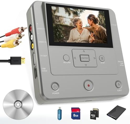 VHS to DVD Recorder, VHS to DVD Converter Machine, Convert VHS/VCR/Camcorder/Hi8 Tapes to DVD/USB/SD Card,Smart Phone WiFi to DVD/USB/SD/HDD Copy, WiFi APP DVD Recorder【Comes with AV Cable & 10 DVD-R】