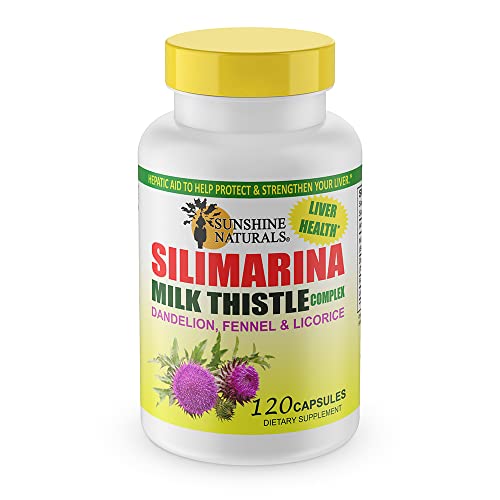 SUNSHINE NATURALS Milk Thistle Complex. Liver Health Support. 600 mg. 120 Caps