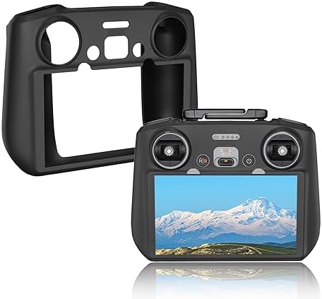 Air 3S Silicone Cover Case Sleeve for DJI RC 2,Protective Cover Compatible with DJI Neo Mini 4 Pro Air 3 Flip Fly More Combo Controller Accessories (Black)