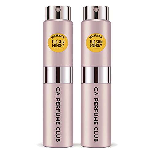 CA Perfume Club Impression of Gliza The Sun Energy For Women & Men Replica Version Fragrance Dupes Concentrated Long Lasting Eau de Parfum Spray Refillable Atomizer Bottle 0.27 Fl Oz-X2
