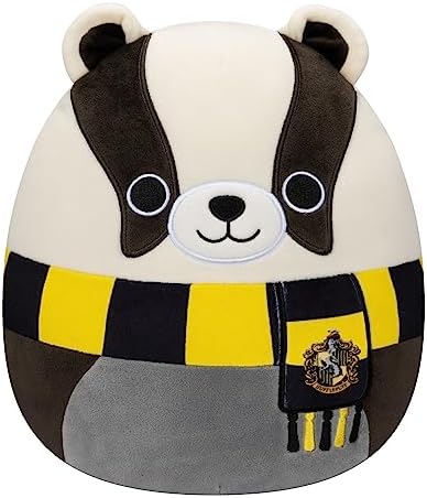 Squishmallows Original Harry Potter 10-Inch Hufflepuff Badger Plush - Medium-Sized Ultrasoft Official Jazwares Plush