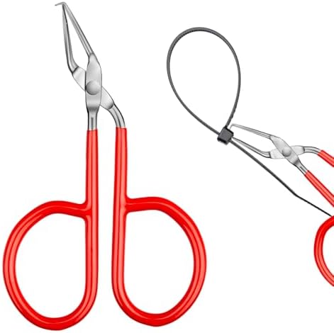 Cable Tie Opener Zip Tie Remover for Plastic Cable Ties, Cable Tie Tool, Zip Tie Tool for Nylon Cable Ties, Stainless Steel Material Silicone Handle