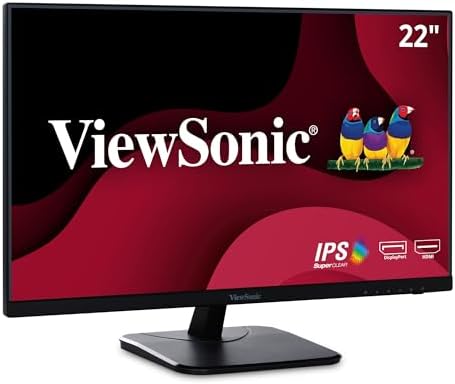 ViewSonic VA2256-MHD 22 Inch IPS 1080p Monitor with FreeSync, HDMI, DisplayPort and VGA Inputs for Home and Office
