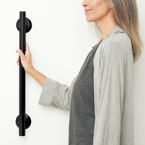 Seachrome 36-inch Coronado Designer Straight Bathroom Shower Grab Bar, Stainless Steel, Polished Chrome