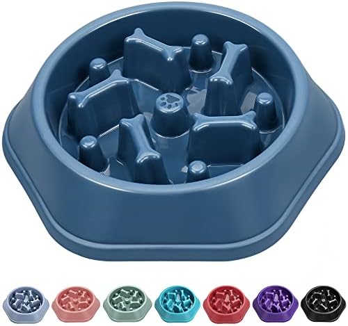 UPSKY Slow Feeder Dog Bowl Anti-Chocking Slow Feeding Dog Food Bowl, Interactive Dog Puzzle Bowl Slow Down Eating Dishes, Anti-Slip Bloat Stop Maze Dog Lick Treat Bowl for Small Medium Dogs