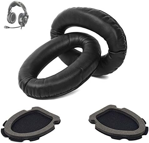 A20 Headset Replacement Ear Pads Ear Cushions Kit Compatible with Bose Aviation Headset X A10 A20 Headphone Ear Cups Ear Cover Earpads Repair Parts Memory Foam Earpads(Black)