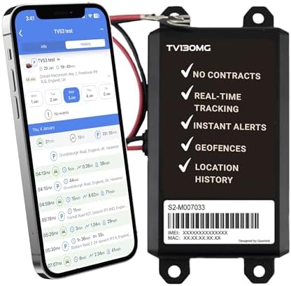 Truview TV130 4G GPS Tracker with - Live Updates-Vehicle Tracking Device for Cars, Vans, Trucks & More - Easy 2-Wire Installation, Mobile App, 24/7 Support - No Contracts-Subscription Required.