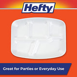 Hefty Everyday Soak-Proof Foam Compartment Tray, White, 9 x 11 Inch, 40 Count (Pack of 6) 240 Total