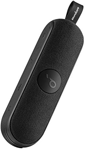 Soundcore Anker Icon+ Portable Bluetooth Speaker, IP67 Waterproof Speaker, 20-Watt Audio Output, 12-Hour Playtime, for Beach Party, Vacation, Camping, Hiking, Cycling, and Swimming - Black (Renewed)