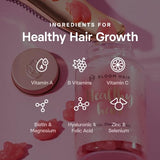 Bloom Hair Gummies for Faster Hair Growth & Biotin Vitamins for Rapid Hair Growth for Women Gummies Hair Vitamins Supplements for Increased Hair Thickness Vegan Hair Growth Vitamins