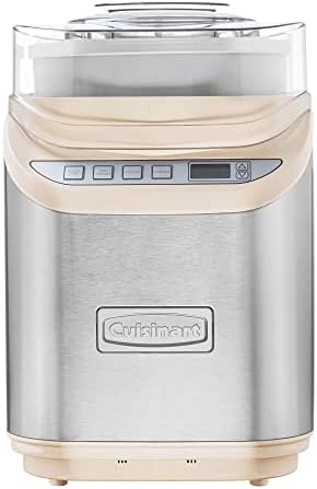 Cuisinart ICE-70CRM 2-Quart Cool Creations Ice Cream, Frozen Yogurt, Gelato and Sorbet Maker, LCD Screen with Countdown Timer, Makes Frozen Treats in 20-Minutes or Less, Cream