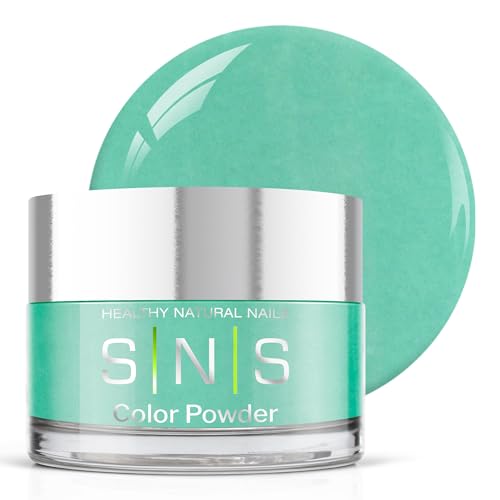 SNS Nail Dip Powder Colors, Gelous Color Dipping Powder - Blue Lagoon (Turquoise Cream) - Long-Lasting Dip Nail Colors for Healthier Nail Beds - Nail Color for Professionals & At-Home DIY - 0.5 oz