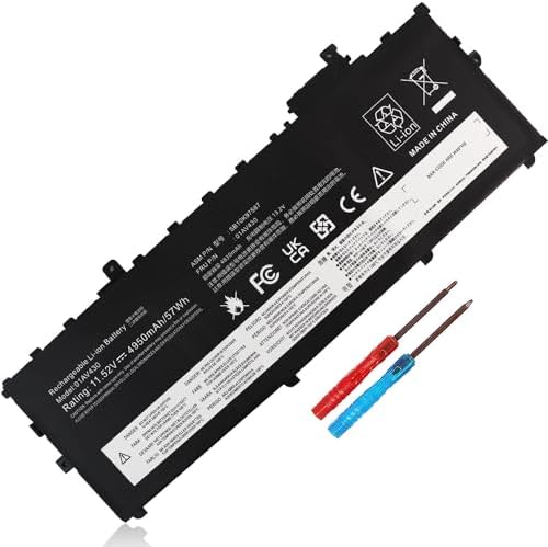 57Wh 01AV430 01AV494 SB10K97587 Battery Replacement for Lenovo Thinkpad X1 Carbon 5th Gen,Thinkpad X1 Carbon 6th Gen Series SB10K97588 01AV431 SB10K97586 01AV429 SB10K97586 01AV430 11.52V