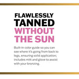 Fake Bake Flawless Darker Self-Tanning Liquid Streak-Free, Long-Lasting Natural Glow For All Skin Tones - Sunless Tanner Includes Professional Mitt For Easy Application, Black Coconut Scent - 6 oz