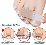 Sumifun Hammer Toe Corrector Straightener for Women Buddy Toe Wraps, 12 Packs of Toe Tapes, Toe Splint for Broken Toes Corrked Toes, Toe Brace, Beige