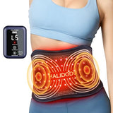 HALIDODO 2024 Upgraded Red Light Therapy Belt - Vibration Massage Heated Red Light Therapy Device for Body - Magnetic Controller, 660nm&850nm, for Back Shoulder Muscle Pain Relief