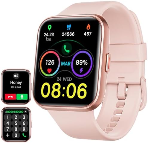 ENOMIR Smart Watches for Women, Fitness Watch for iPhone/Samsung/Android (Answer/Make Call& Alexa Built-in), Activity Trackers with 100 Sports &5ATM, Smartwatches with Heart Rate SpO2 Sleep Monitor