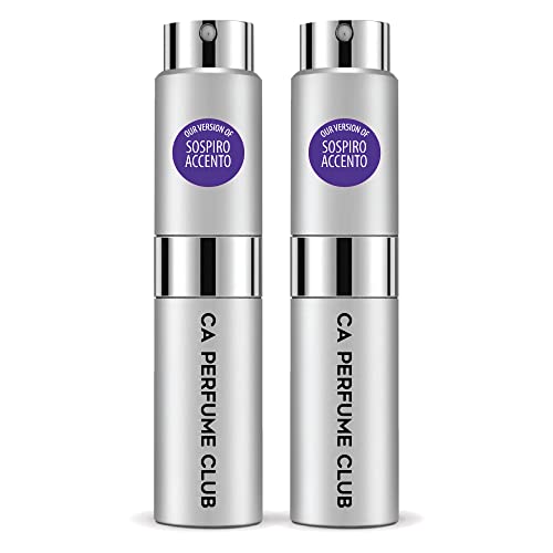 CA Perfume Club Impression of Xrjf Sospiro Accento For Women & Men Replica Version Fragrance Dupes Concentrated Long Lasting Eau de Parfum Spray Refillable Atomizer Bottle 0.27 Fl Oz-X2