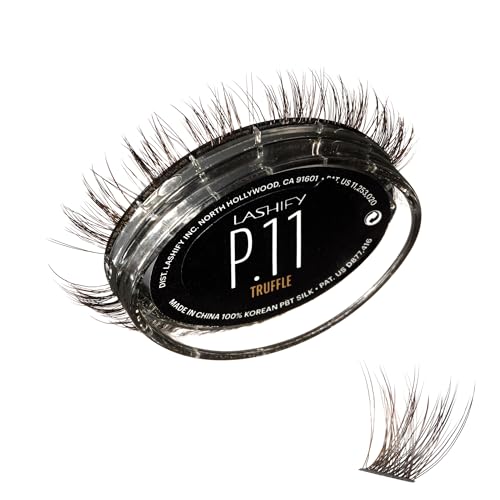 Lashify Plushy 11mm Gossamer Lashes in Truffle Color, Easy DIY False Lashes for a Voluminous Yet Still Natural Look