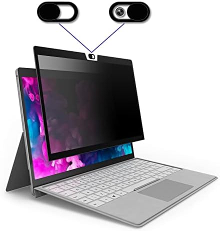 EZ-Pro Screen Protector Privacy Filter for Surface Pro 7 Plus, Pro 7, Pro 6, Pro 5th Gen (2017) (LTE), Pro 4, Comes with Camera Cover Slide, Provide Privacy, Anti-Blue Light and Anti-Glare