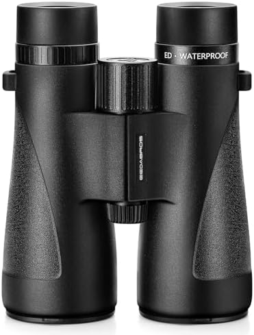 12×50 UHD Binoculars for Adults High Powered with ED Glass- Large View Binoculars with Clear Low Light Vision - Lightweight Waterproof Binoculars for Bird Watching Hunting Stargazing