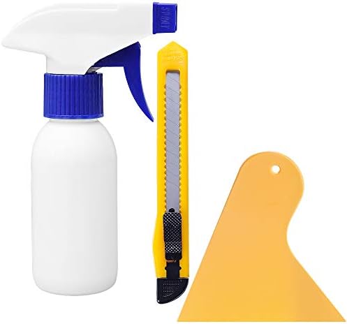 rabbitgoo Window Tint Kit, Window Privacy Film Installation Tint Tools, 3 Pieces Easy to Apply Frosted Glass Stained Glass Privacy Film Application Kit Include Squeegee, Utility Knife, Spray Bottle