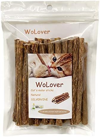 Silvervine Sticks for Cats, Natural Catnip Matatabi Chew Sticks Teeth Molar Chew Toys for Cat Kitten Kitty (25 PCS)