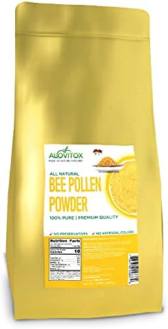 Alovitox Bee Pollen Powder 5lb | 100% Pure, Fresh Natural Raw Bee Pollen | Superfood Packed Bee Pollen with Antioxidant, Protein, Vitamins B6, B12, C, a & More | Bee Friendly & Gluten Free, Non-GMO